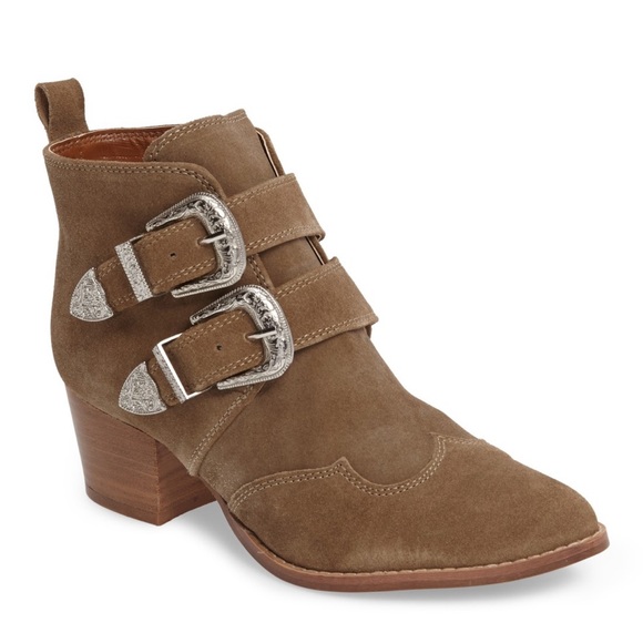 Topshop Shoes - TOPSHOP Montana Boots Suede Taupe 7.5